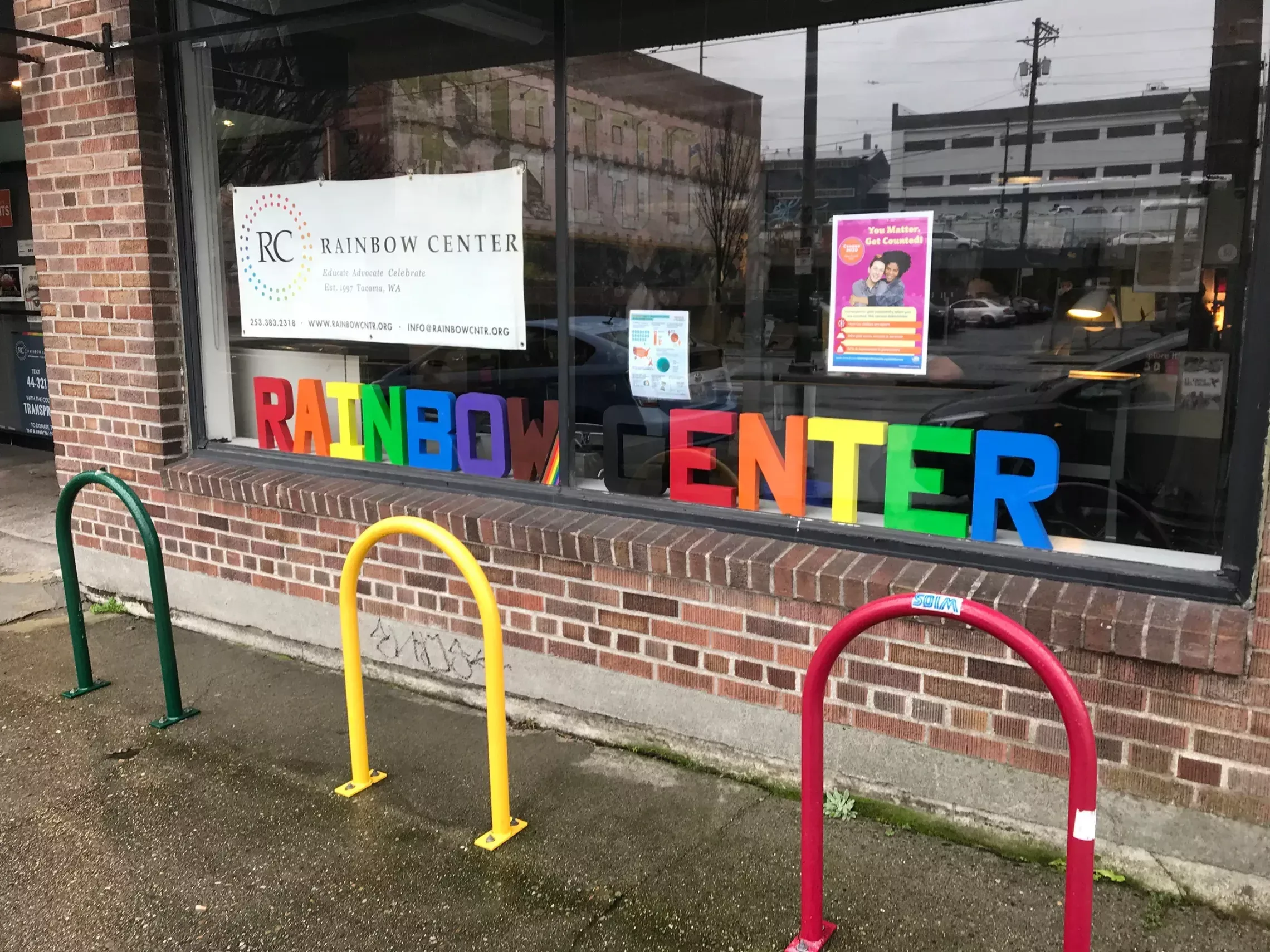 Exterior of Rainbow Center office in downtown Tacoma, WA